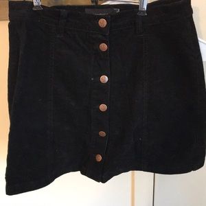 Mink pink front button skirt